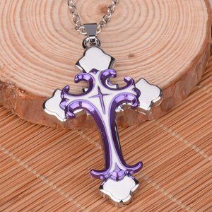 Cross Pendant with 19" Necklace and Velvet Pouch